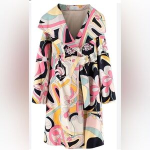 Emilio Pucci Multicolor Geometric Coat